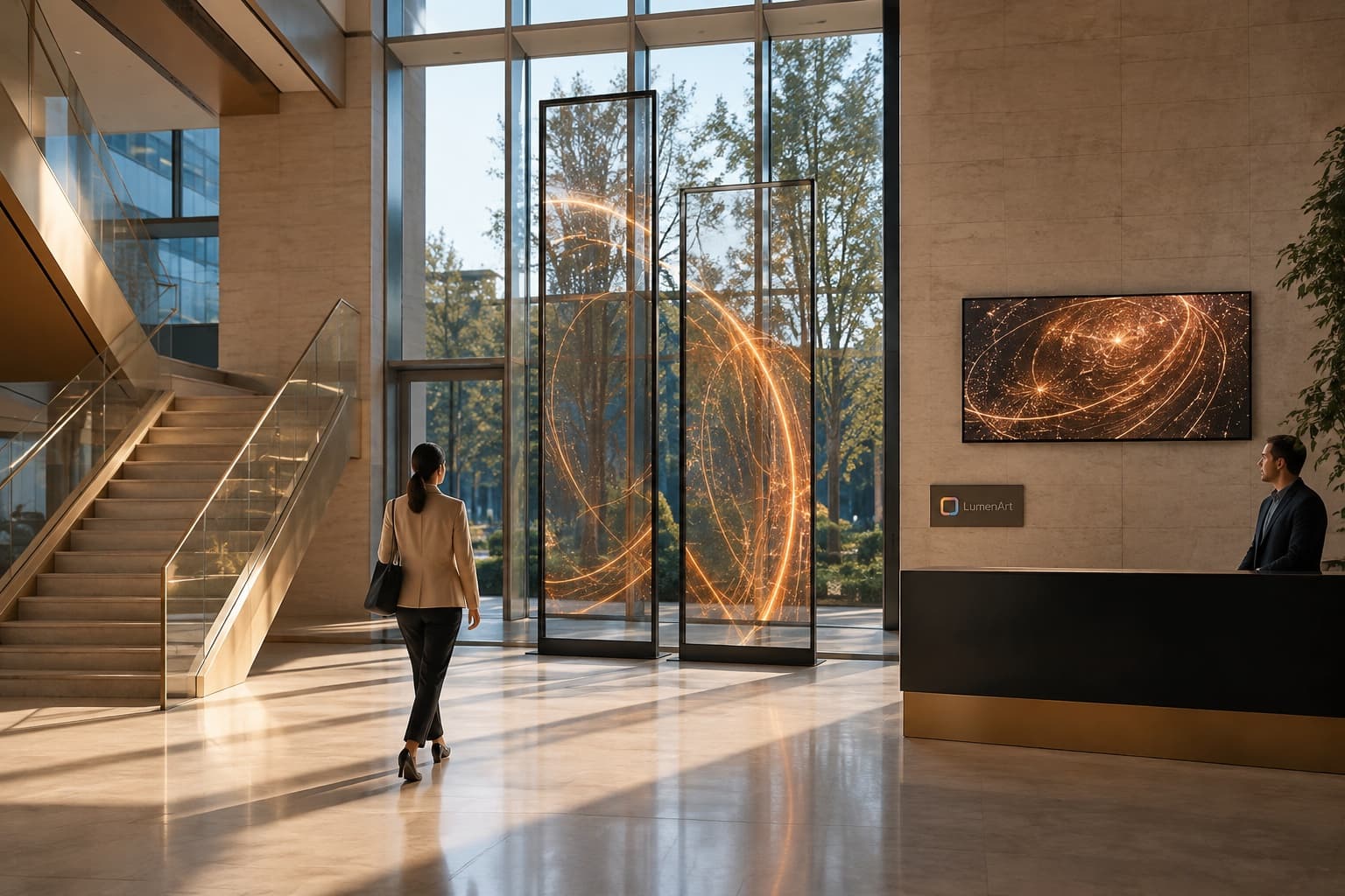Solstice Atrium — a concept visualisation of a permanent installation